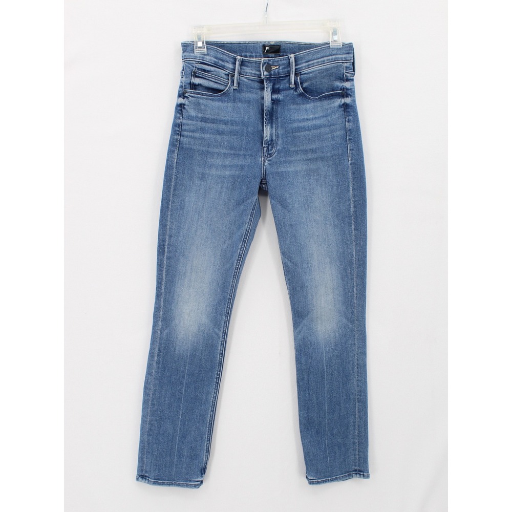 Mother The Mid Rise Dazzler Ankle Jeans We The Animals 27 Blue Slim Straight